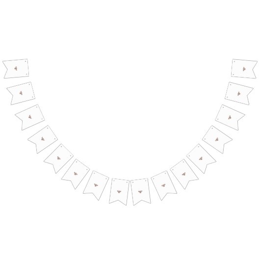 braune und weiße Blume auf schwarzem Hintergrund Wimpelkette (Alle)