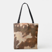 Braune und weiße Blumentextilien Tasche (Rückseite)