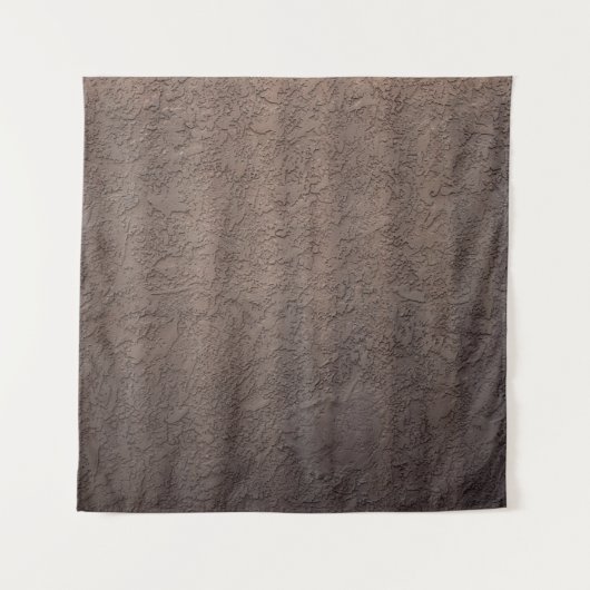 Braune und weiße Blumentextilien Wandteppich (Vorderseite)