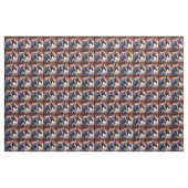 Braune und weiße Brustpferde, Gewebe Stoff (Yard (91,4 cm))
