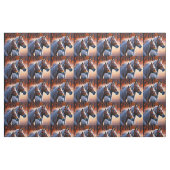 Braune und weiße Brustpferde, Gewebe Stoff (Fat Quarter (45,7 x 55,9 cm))