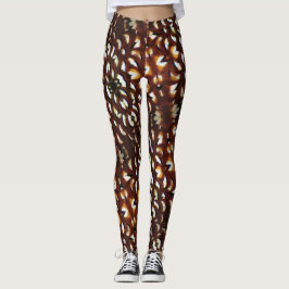 Braune und weiße Farbtöne - Reeve Fasan Leggings