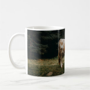 BRAUNE UND WEISSE GEKETTETE KUH KAFFEETASSE