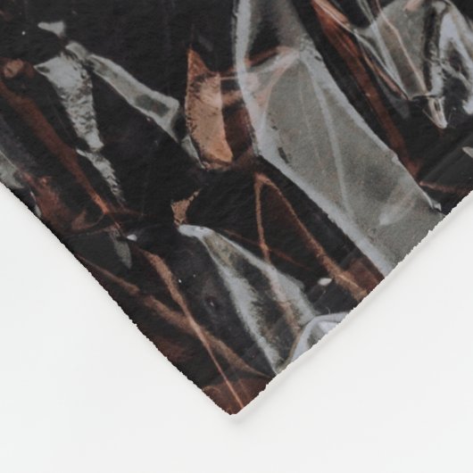 Braune und weiße getrocknete Blätter Fleecedecke (Ecke)