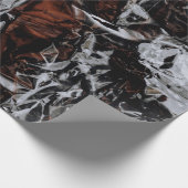 Braune und weiße getrocknete Blätter Geschenkpapier (Ecke)