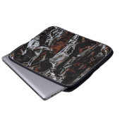 Braune und weiße getrocknete Blätter Laptopschutzhülle (Vorne Knopf)