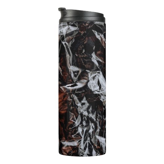 Braune und weiße getrocknete Blätter Thermosbecher (Nach rechts gedreht)