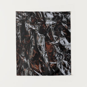 Braune und weiße getrocknete Blätter Wandteppich