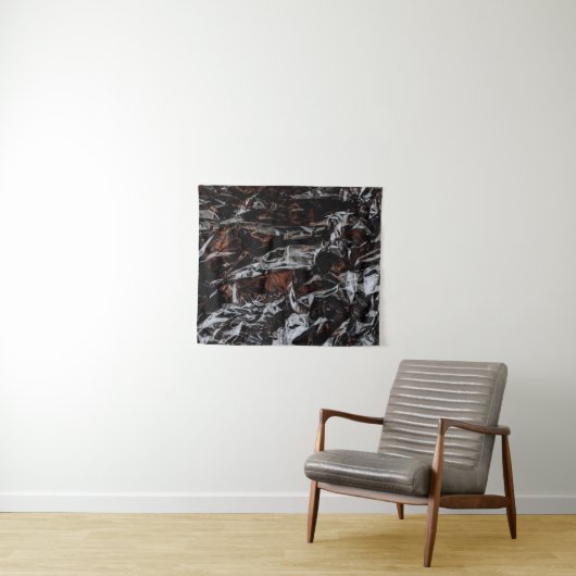 Braune und weiße getrocknete Blätter Wandteppich (Beispiel (Horizontal))