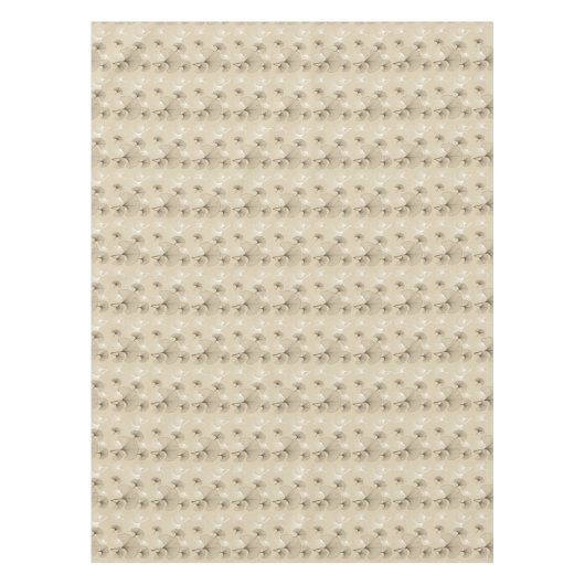 Braune und weiße Ginko-Blätter auf Tan Tischdecke (Vorderseite)