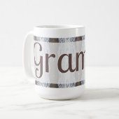 Braune und weiße Graupen Kaffeetasse (Vorderseite Links)