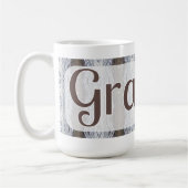 Braune und weiße Graupen Kaffeetasse (Links)