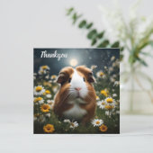 Braune und weiße Guinea Schweinemond und Milchprod Dankeskarte (Stehend Vorderseite)