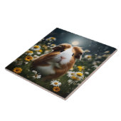 Braune und weiße Guinea Schweinemond und Milchprod Fliese (Seite)