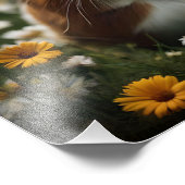 Braune und weiße Guinea Schweinemond und Milchprod Fotodruck (Ecke)