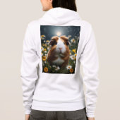 Braune und weiße Guinea Schweinemond und Milchprod Hoodie (Rückseite)