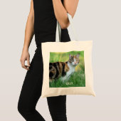 Braune und weiße Katze Tragetasche (Vorderseite (Produkt))