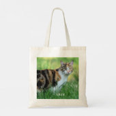 Braune und weiße Katze Tragetasche (Rückseite)
