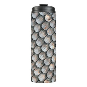 Braune und weiße Keramik Thermosbecher