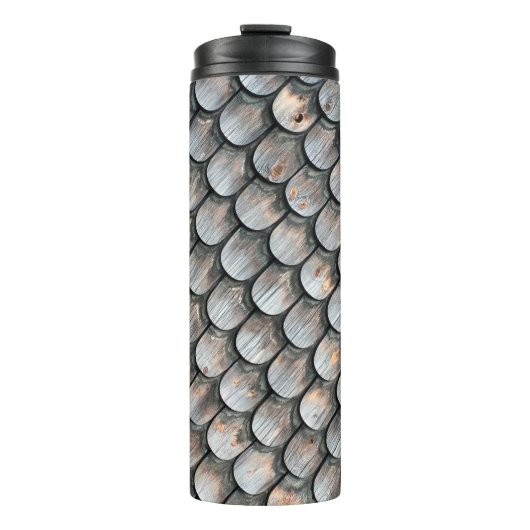 Braune und weiße Keramik Thermosbecher (Vorderseite)