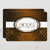 Braune und weiße Klasse der Einladungen 2025 (Vorne/Hinten)