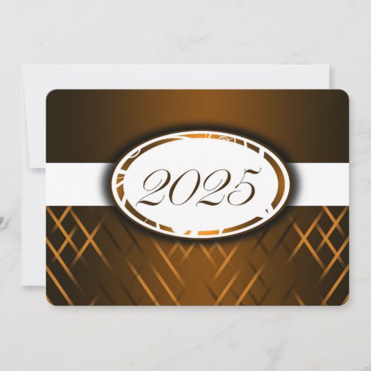 Braune und weiße Klasse der Einladungen 2025 (Vorderseite)