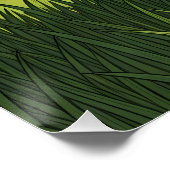 Braune und weiße Kuh, auf einem Grasfeld stehend Poster (Ecke)