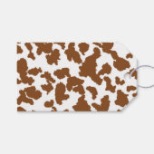 Braune und weiße Kuh verbergen Pelzmuster Geschenkanhänger (Vorderseite (Horizontal))