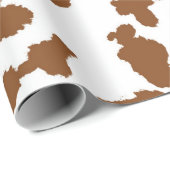 Braune und weiße Kuh verbergen Pelzmuster Geschenkpapier (Rolleneckpunkt)