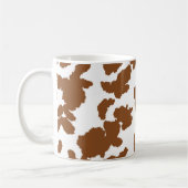 Braune und weiße Kuh verbergen Pelzmuster Kaffeetasse (Links)