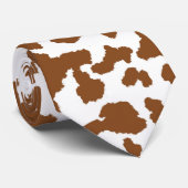 Braune und weiße Kuh verbergen Pelzmuster Krawatte (Gerollt)