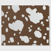 Braune und weiße Kuhstrümpfe, Tierdruck Geschenkpapier (Flach)