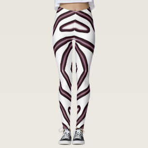 Braune und weiße nahtlose "Ratti_Creative_Arts" Le Leggings