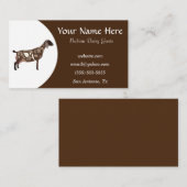 Braune und weiße Nubische Milchziege Visitenkarte (Vorne/Hinten)