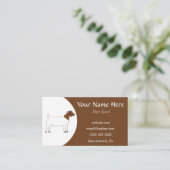 Braune und weiße Rinder Visitenkarte (Stehend Vorderseite)