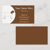 Braune und weiße Rinder Visitenkarte (Vorne/Hinten)