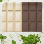 Braune und weiße Schokolade Geschirrtuch (Gefaltet)