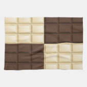 Braune und weiße Schokolade Geschirrtuch (Horizontal)