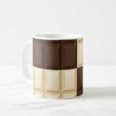 Braune und weiße Schokolade Kaffeetasse (Vorderseite Links)