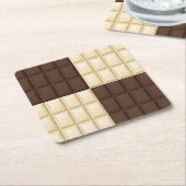 Braune und weiße Schokolade Rechteckiger Pappuntersetzer (angewinkelt)