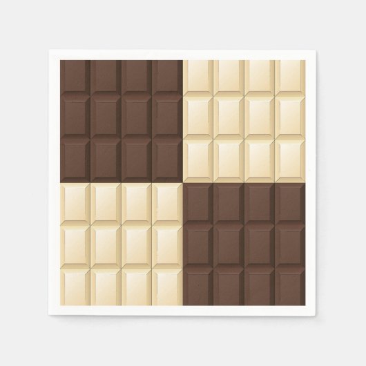 Braune und weiße Schokolade Serviette (Vorderseite)