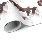 Braune und weiße Springer Spaniel Geschenkpapier (Rolleneckpunkt)