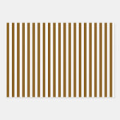 Braune und weiße Streifen Geschenkpapier Set (Vorderseite 2)