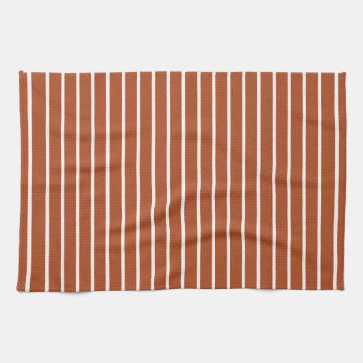 Braune und weiße Streifen Geschirrtuch (Horizontal)