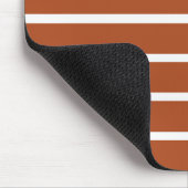 Braune und weiße Streifen Mousepad (Ecke)