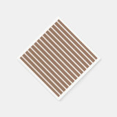 Braune und weiße Streifen Serviette (Ecke)