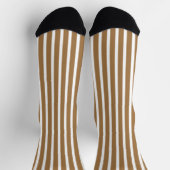 Braune und weiße Streifen Socken (Oben)