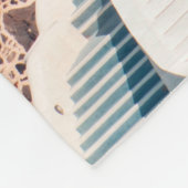 Braune und weiße Windmühle Fleecedecke (Ecke)