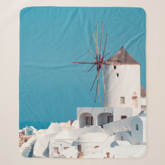 Braune und weiße Windmühle Sherpadecke (Vorderseite)