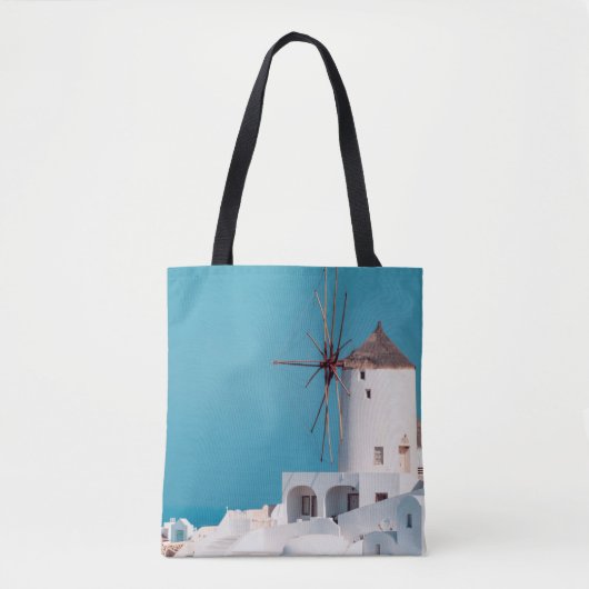 Braune und weiße Windmühle Tasche (Vorderseite)